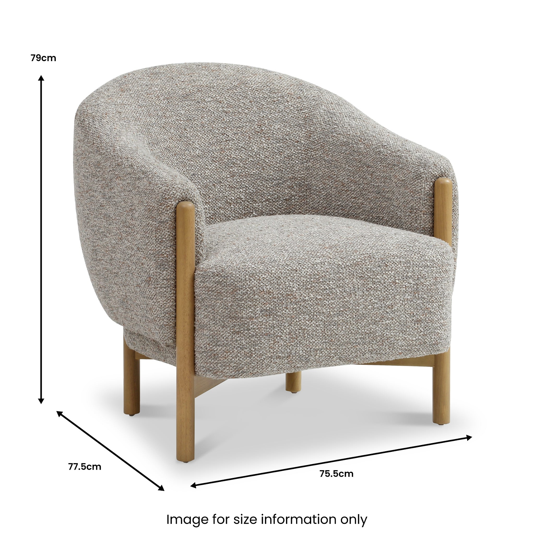 Mareen Boucle Accent Chair Natural from Roseland Furniture