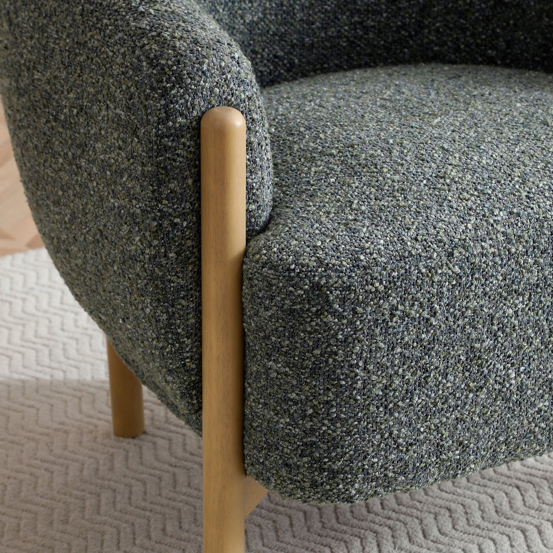 Mareen Boucle Accent Chair Olive from Roseland Furniture