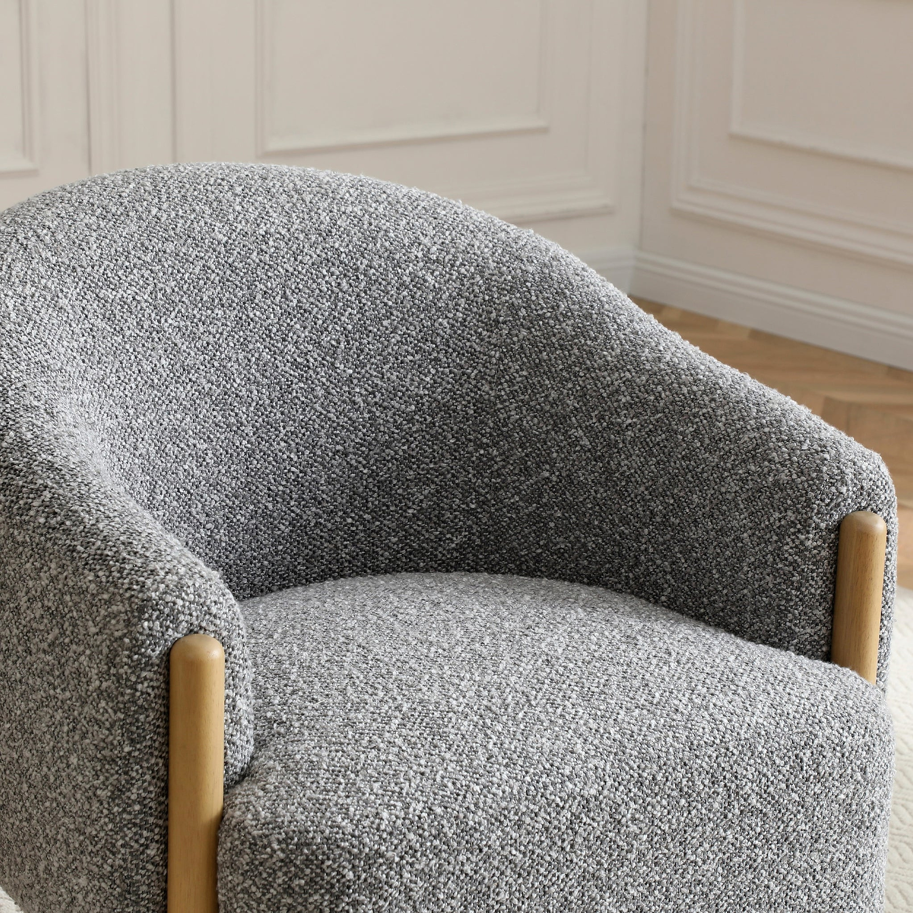 Mareen Boucle Accent Chair Grey from Roseland Furniture