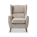 Dora Wingback Accent Chair Natural from Roseland Furniture