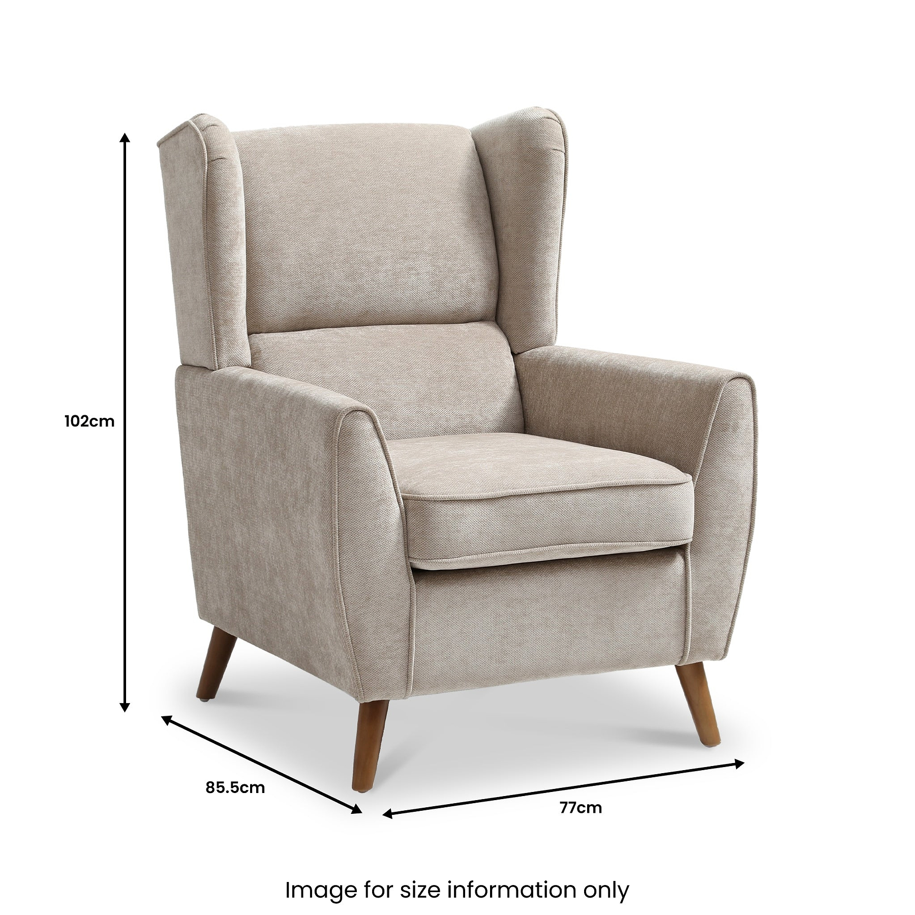 Dora Wingback Accent Chair Natural from Roseland Furniture