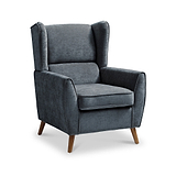 Dora Wingback Accent Chair Denim from Roseland Furniture