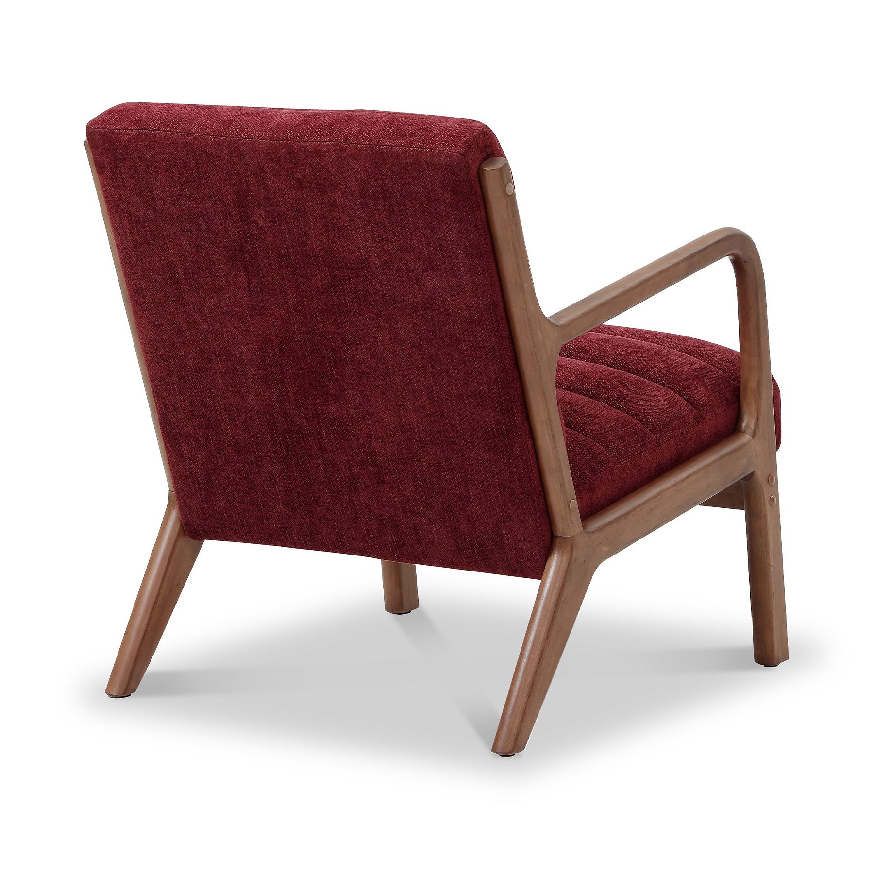 Jonah Wine Red Ribbed Accent Chair from Roseland Furniture