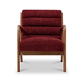 Jonah Wine Red Ribbed Accent Chair from Roseland Furniture