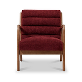 Jonah Wine Red Ribbed Accent Chair from Roseland Furniture