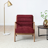 Jonah Wine Red Ribbed Accent Chair from Roseland Furniture