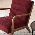 Jonah Wine Red Ribbed Accent Chair from Roseland Furniture