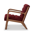 Jonah Wine Red Ribbed Accent Chair from Roseland Furniture