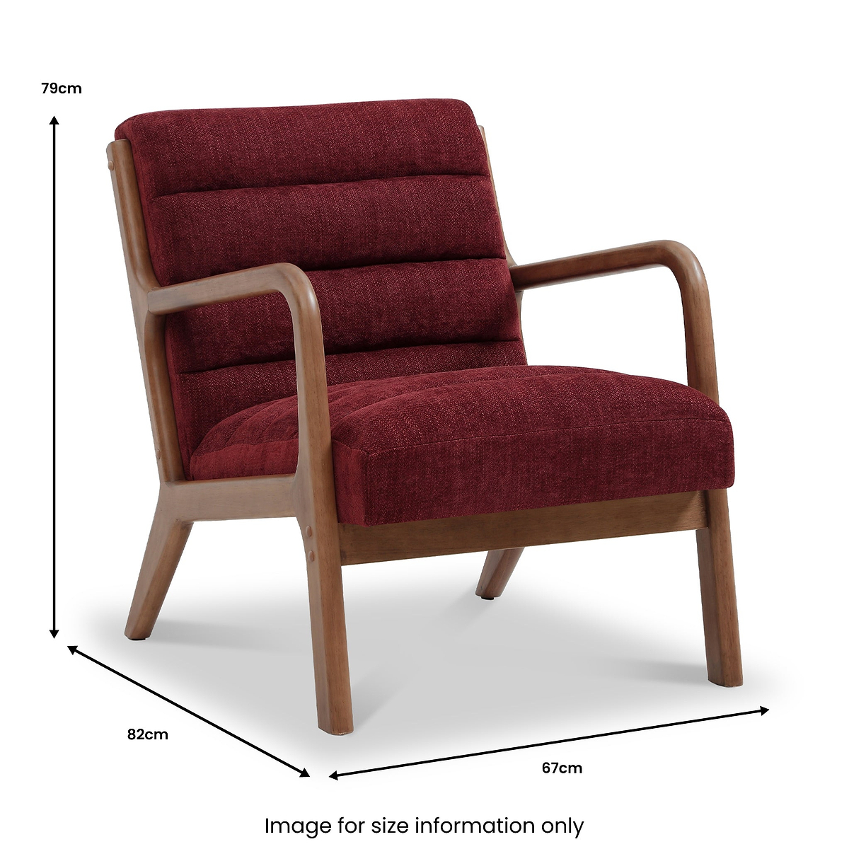 Jonah Ribbed Accent Chair dimensions