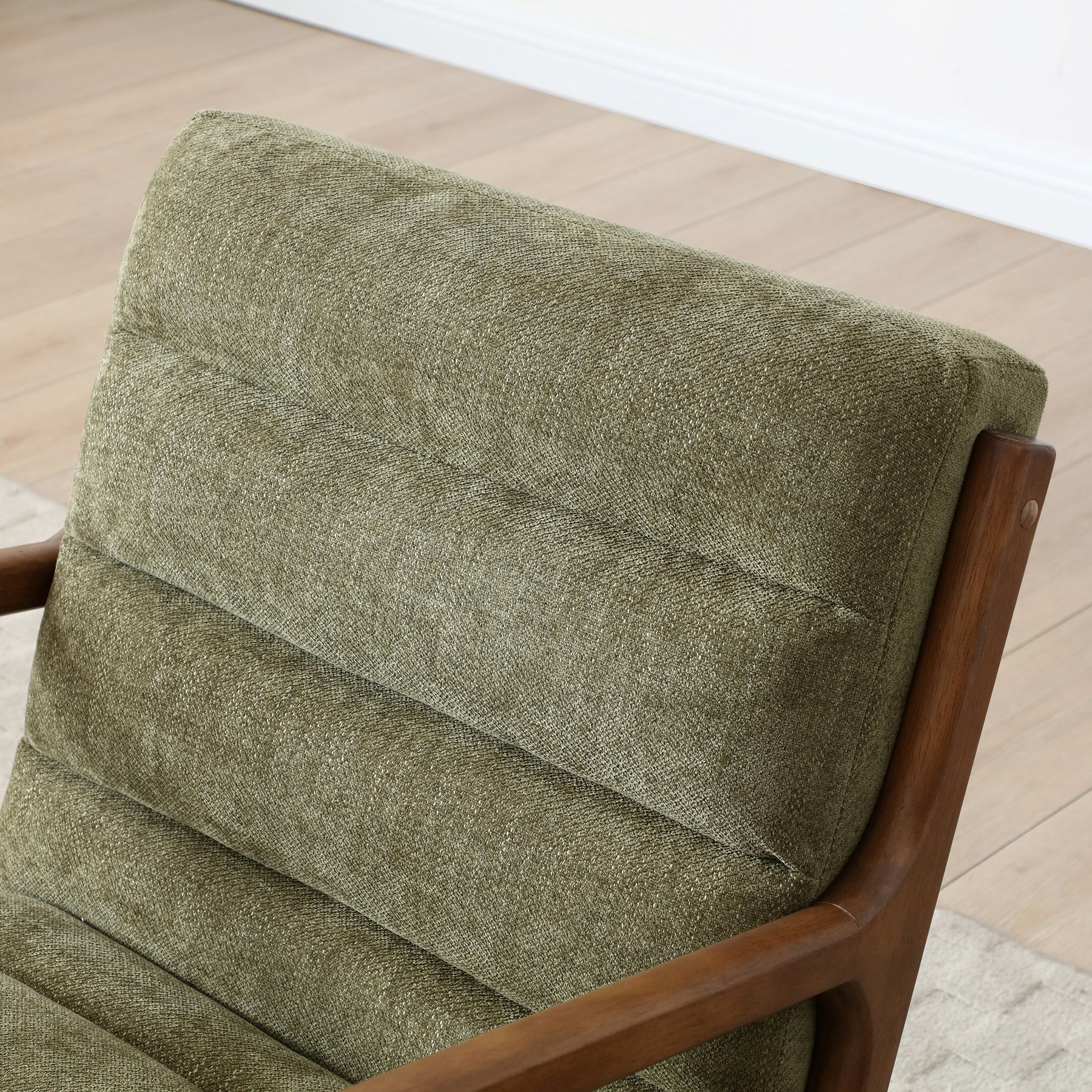 Jonah Olive Ribbed Accent Chair from Roseland Furniture
