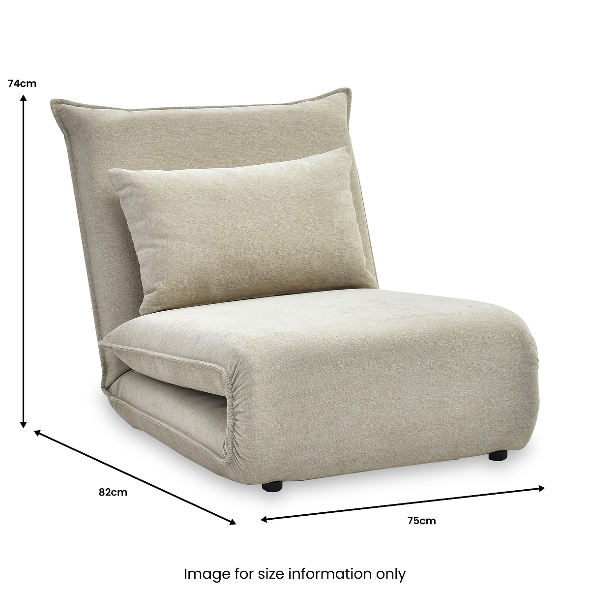 Grayson Single Sofa Bed Taupe from Roseland Furniture