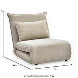 Grayson Single Sofa Bed Taupe from Roseland Furniture