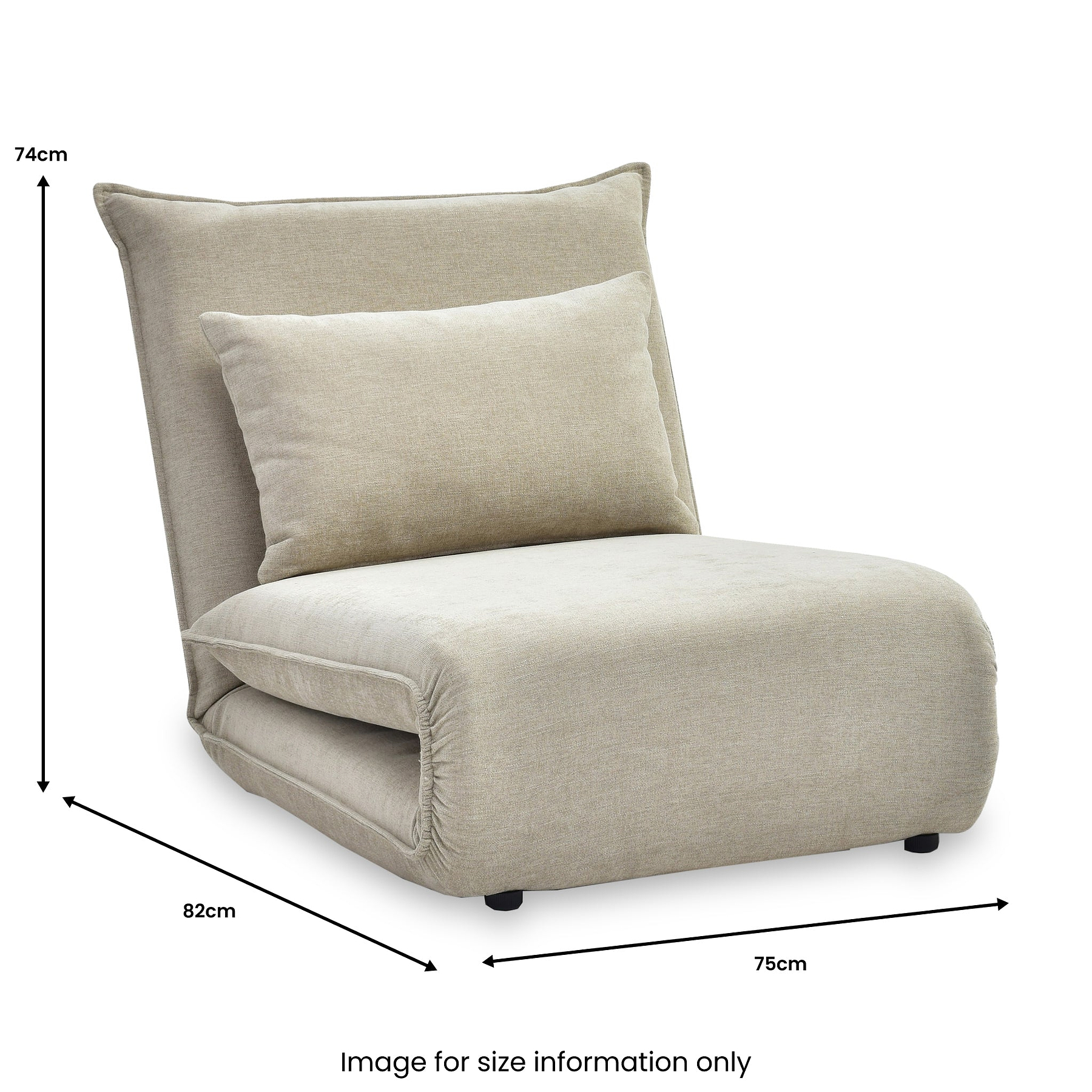 Grayson Single Sofa Bed Taupe from Roseland Furniture