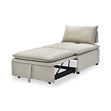 Keller Single Sofa Bed Taupe from Roseland Furniture