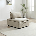 Keller Single Sofa Bed Taupe from Roseland Furniture