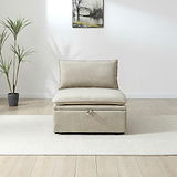 Keller Single Sofa Bed Taupe from Roseland Furniture