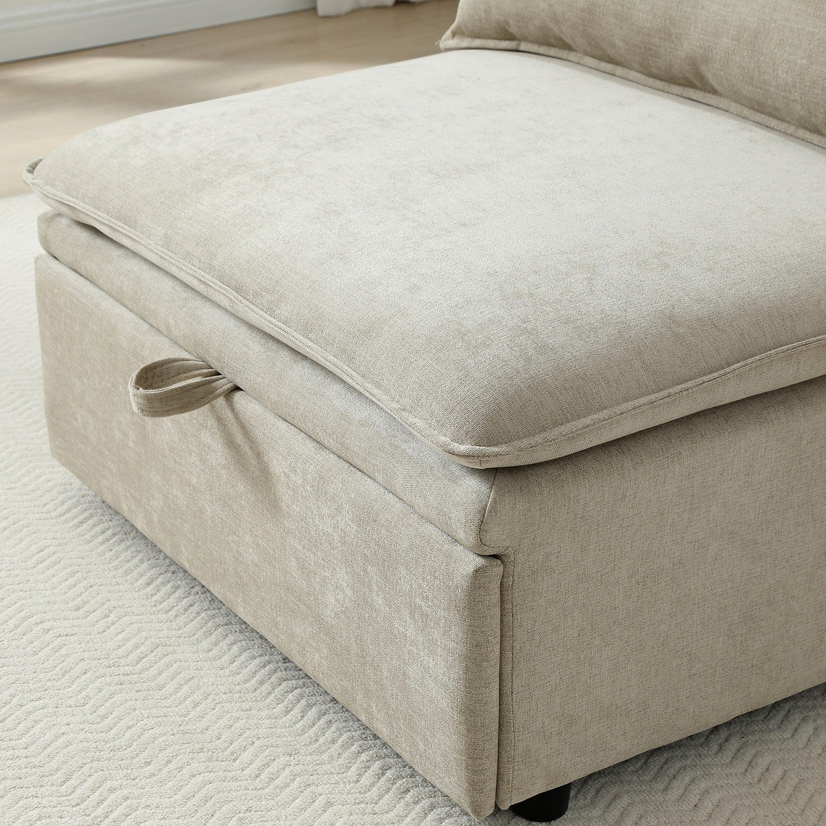 Keller Single Sofa Bed Taupe from Roseland Furniture