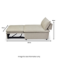 Keller Single Sofa Bed Taupe from Roseland Furniture