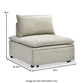 Keller Single Sofa Bed Taupe from Roseland Furniture