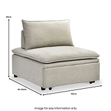 Keller Single Sofa Bed Taupe from Roseland Furniture