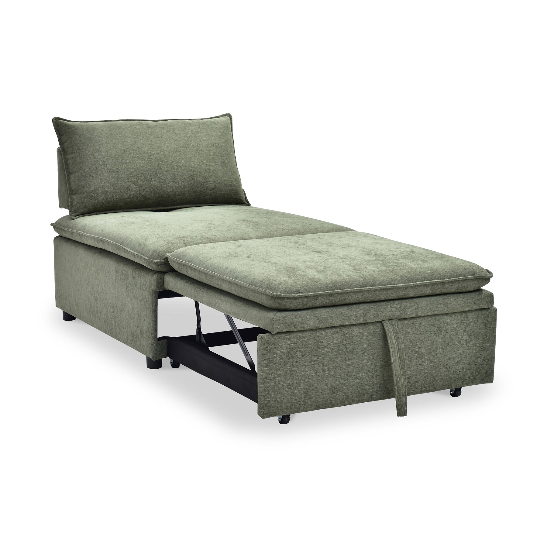 Keller Single Sofa Bed Olive from Roseland Furniture
