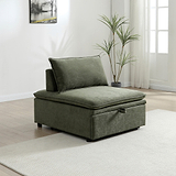 Keller Single Sofa Bed Olive from Roseland Furniture