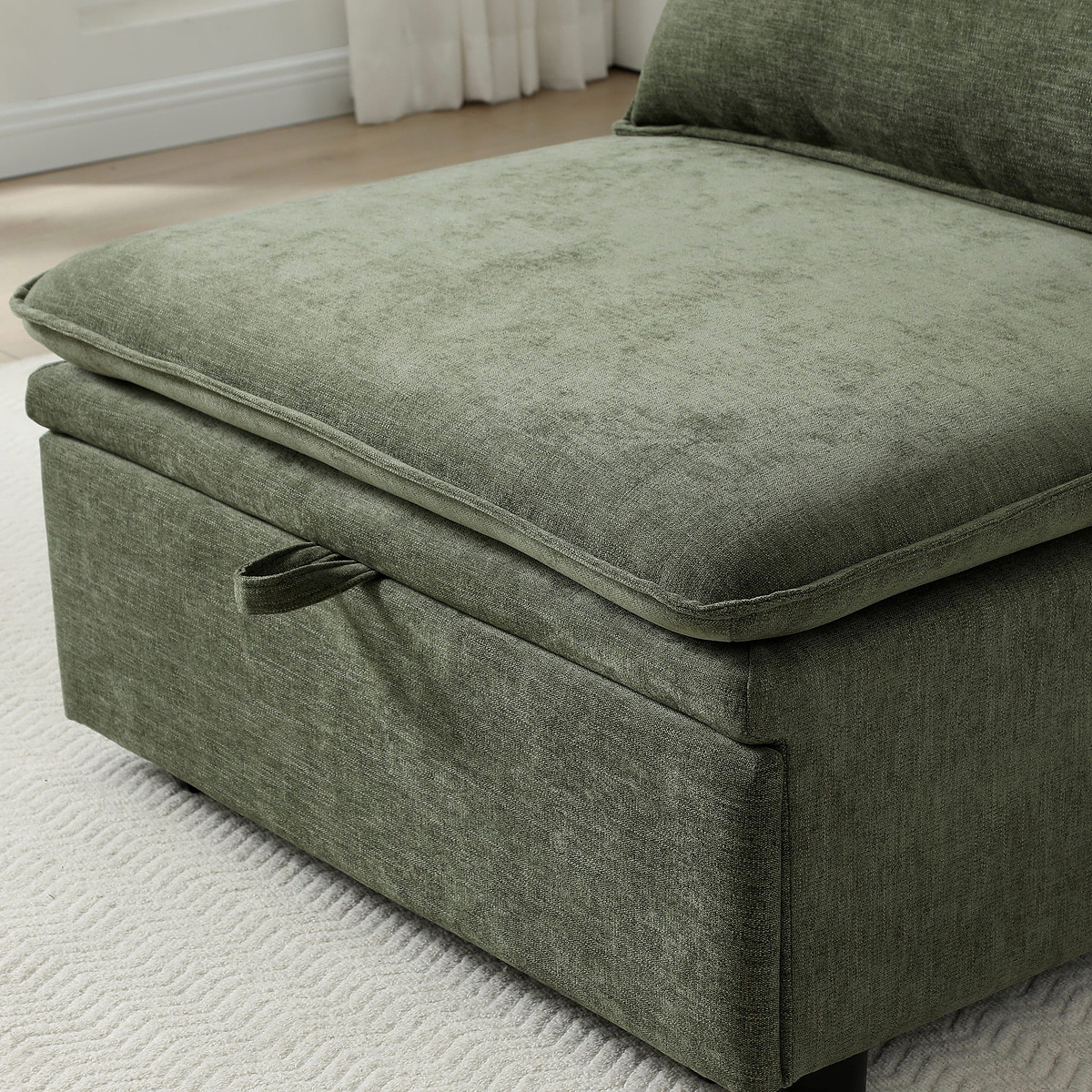 Keller Single Sofa Bed Olive from Roseland Furniture