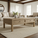 Amal Mango Wood 2 Drawer Coffee Table from Roseland Furniture