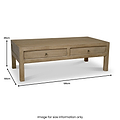 Amal Mango Wood 2 Drawer Coffee Table from Roseland Furniture