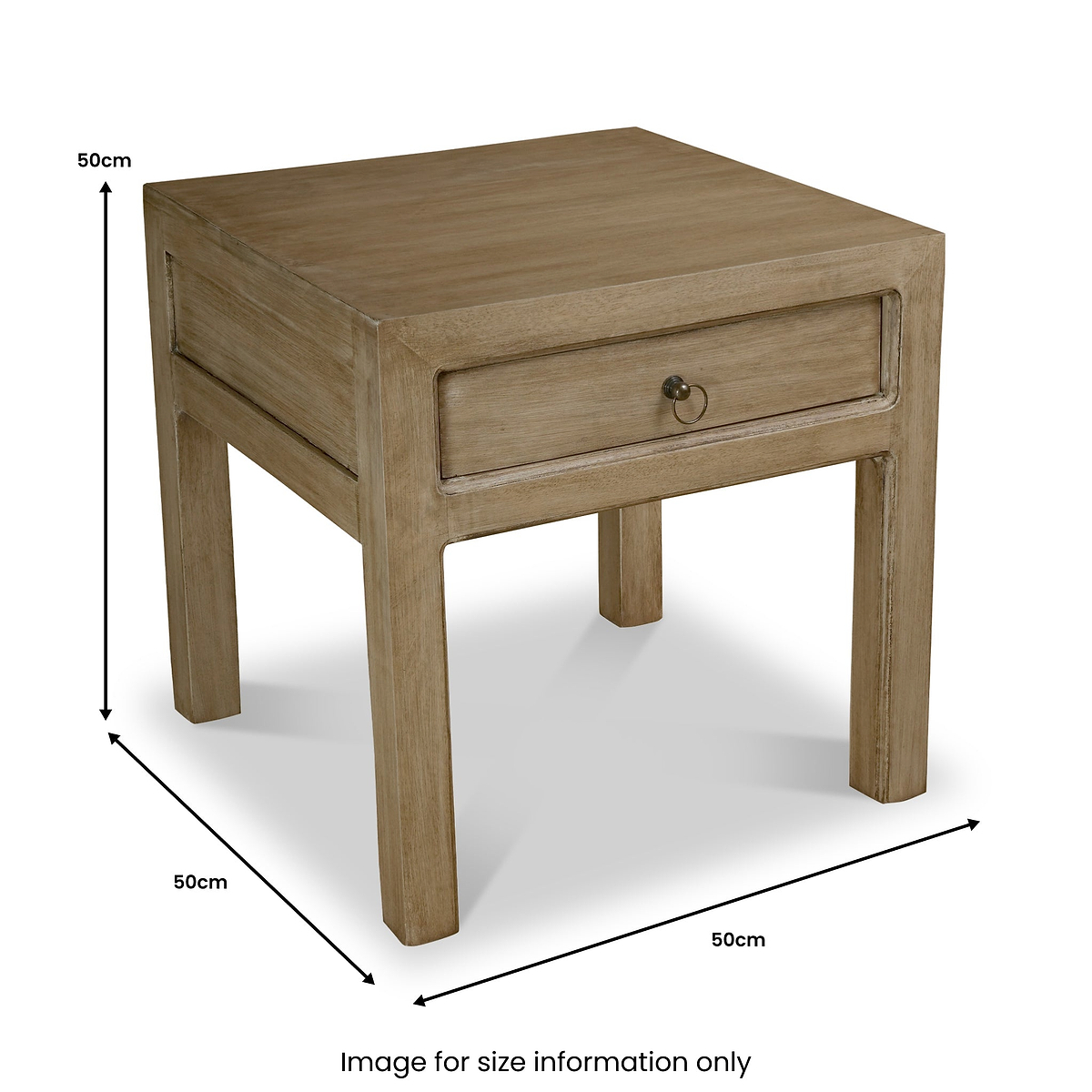 Amal Mango Wood 1 Drawer Lamp Table from Roseland Furniture