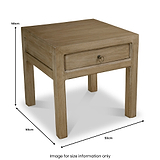 Amal Mango Wood 1 Drawer Lamp Table from Roseland Furniture