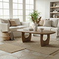 Kanso Almond Mango Wood Coffee Table from Roseland Furniture