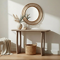 Kanso Almond Mango Wood Console Table from Roseland Furniture