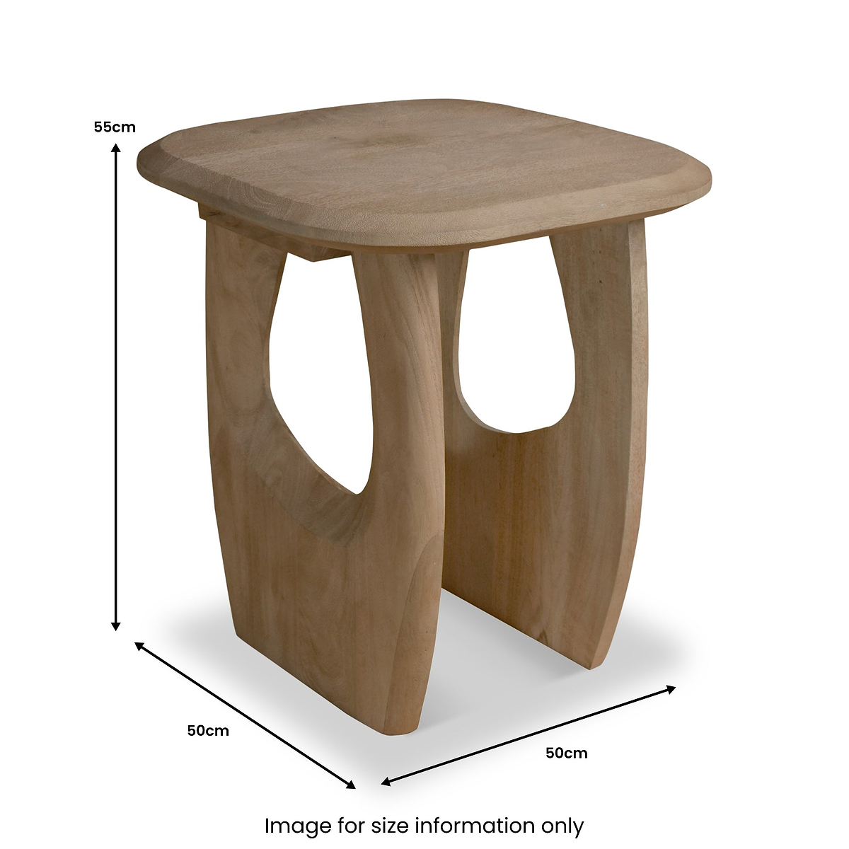 Kanso Mango Wood Lamp Table Almond from Roseland Furniture