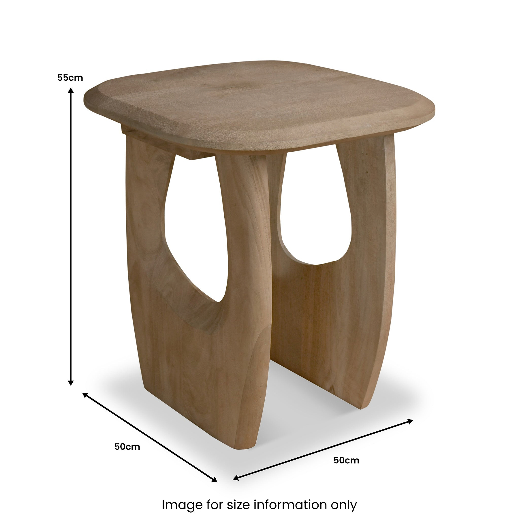 Kanso Mango Wood Lamp Table Almond from Roseland Furniture