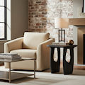 Kanso Black Mango Wood Lamp Table from Roseland Furniture