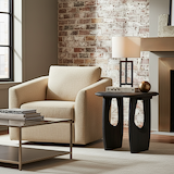 Kanso Black Mango Wood Lamp Table from Roseland Furniture