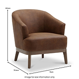 Calloway Faux Leather Accent Chair from Roseland Furniture