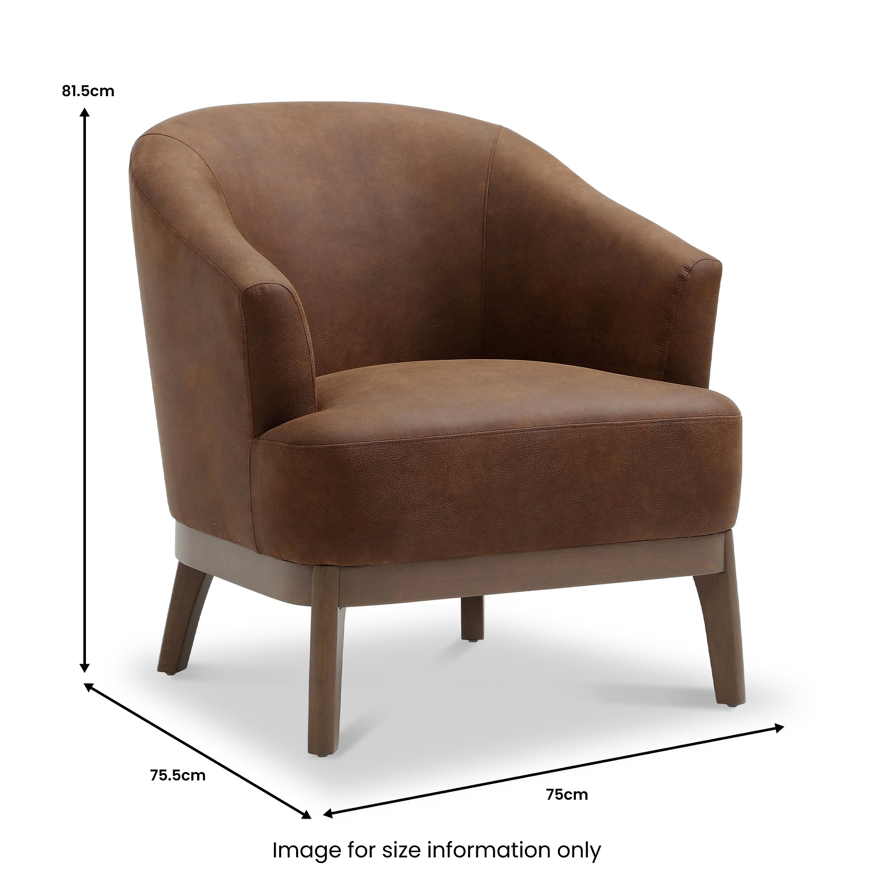 Calloway Faux Leather Accent Chair from Roseland Furniture