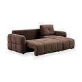 Morse Chocolate Quilted Chaise Sofa Bed from Roseland Furniture