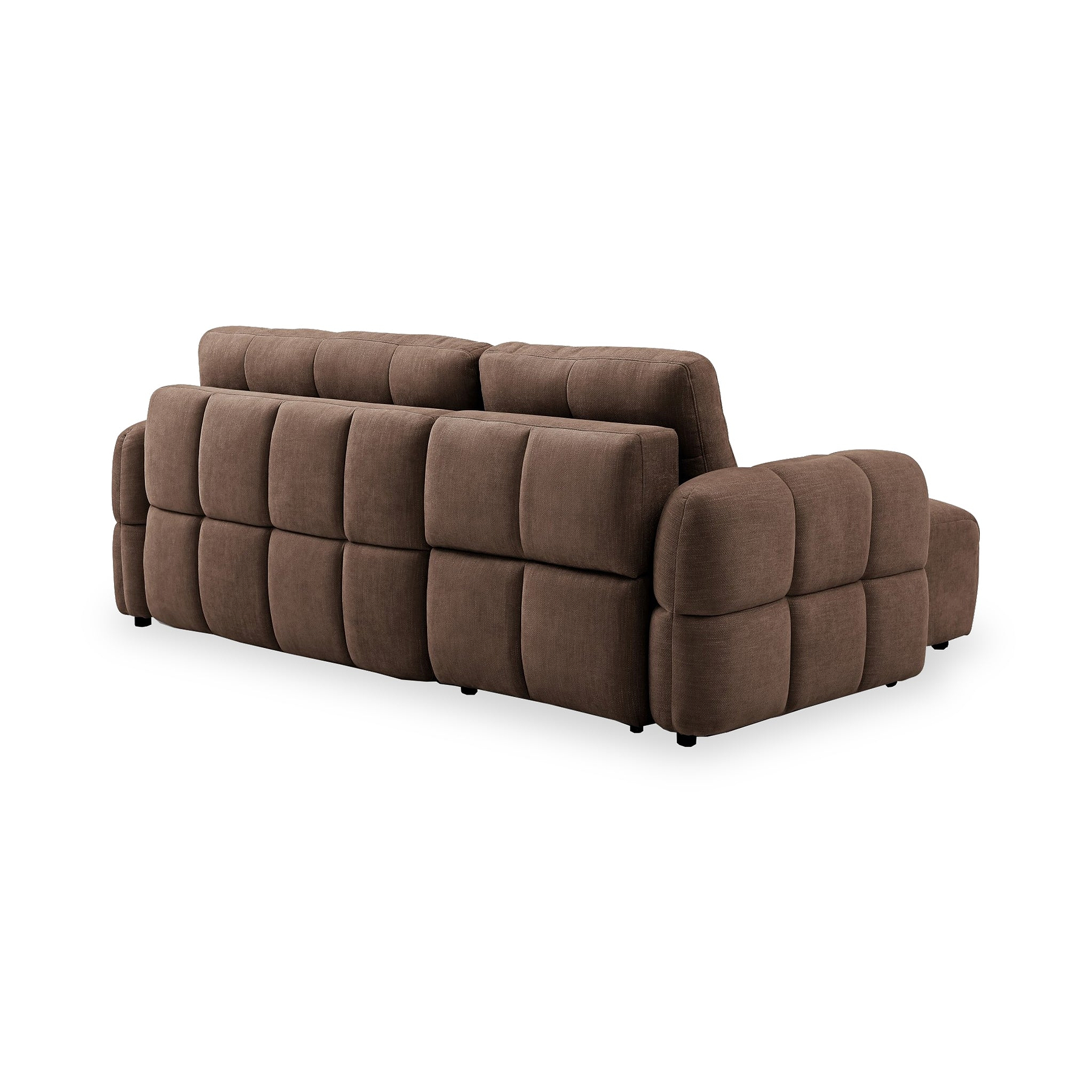 Morse Chocolate Quilted Chaise Sofa Bed from Roseland Furniture