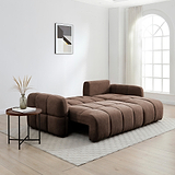 Morse Chocolate Quilted Chaise Sofa Bed from Roseland Furniture