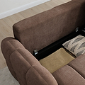 Morse Chocolate Quilted Chaise Sofa Bed from Roseland Furniture