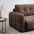 Morse Chocolate Quilted Chaise Sofa Bed from Roseland Furniture