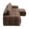 Morse Chocolate Quilted Chaise Sofa Bed from Roseland Furniture