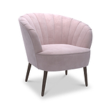 Hartwell-velvet-accent-chair-blush from Roseland Furniture