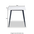Avril White Sintered Stone 75cm Square Dining Table from Roseland