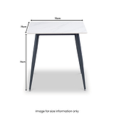 Avril White Sintered Stone 75cm Square Dining Table from Roseland