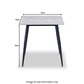 Avril Grey 75cm Sintered Stone Dining Table for dining room
