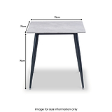 Avril Grey 75cm Sintered Stone Dining Table for dining room